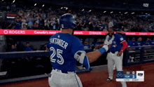 a baseball player with the number 25 on their jersey