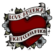 love america fight corruption representus tattoo heart tattoo