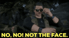Mortal Kombat Johnny Cage GIF - Mortal Kombat Johnny Cage No No Not The Face GIFs