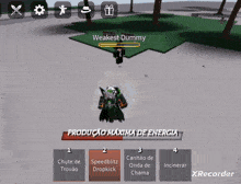 a screenshot of a video game shows the weakest dummy in the game