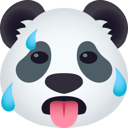 Sweating Panda Sticker
