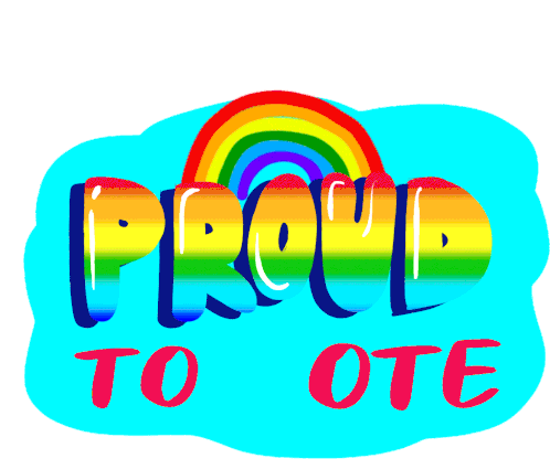 Lcv Proud To Vote Sticker - Lcv Proud To Vote Lgbtq Stickers