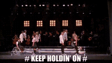 Glee Keep Holdin On GIF - Glee Keep Holdin On Keep Holding Up GIFs
