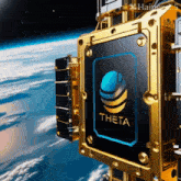 a theta satellite in space with the earth visible in the background