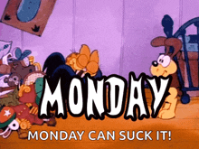 Monday Garfield GIF - Monday Garfield Bat GIFs