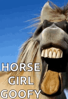 Horse Horse Girl Goofy GIF - Horse Horse Girl Goofy Big Teeth GIFs