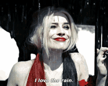 The Suicide Squad Harley Quinn GIF - The Suicide Squad Harley Quinn I Love The Rain GIFs