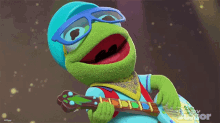 Strumming My Guitar Baby Kermit GIF - Strumming My Guitar Baby Kermit Muppet Babies GIFs