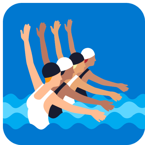 Synchronized Team Synchronized Swimming Sticker - Synchronized Team Synchronized Swimming Olympics Stickers