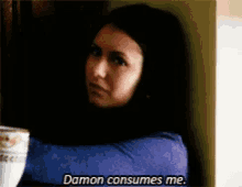 Elena Gilbert Delena GIF - Elena Gilbert Delena Damon Consumes Me GIFs