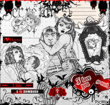 a black and white poster with a red heart that says i love you