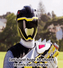 Power Rangers Chase Randall GIF - Power Rangers Chase Randall Lets Just Hope He Shoots Tennis Balls At You GIFs