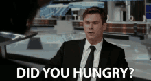 men in black did you hungry agent h henry chris hemsworth