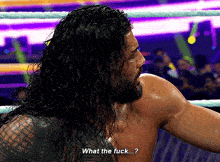a man with long hair and a beard says " what the fuck ... "