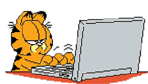 Garfield Typing Garfield Sticker - Garfield Typing Garfield Stickers