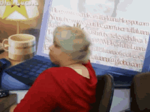 a woman is sitting in front of a computer screen that says blog www.webdiva.com