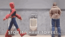 Spider Man Pee GIF - Spider Man Pee Urinal GIFs