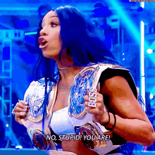 Sasha Banks Smack Down Womens Champion GIF - Sasha Banks Smack Down Womens Champion Womens Tag Team Champions GIFs