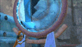 a person is standing in front of a mirror with a reflection of a person in it .