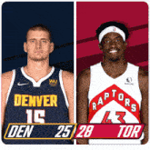 Denver Nuggets (25) Vs. Toronto Raptors (28) First-second Period Break GIF - Nba Basketball Nba 2021 GIFs