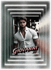 a picture of a man with the name giovanni on the bottom