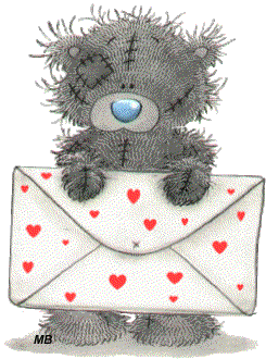 Tatty Teddy Luv Letter Heart Sticker - Tatty Teddy Luv Letter Heart Stickers