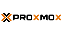 an orange and black logo for xproxmox on a white background