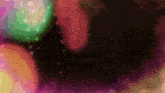 a blurred image of a colorful background with bubbles