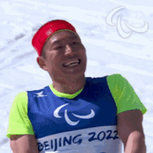 Laughing Para Cross Country Skiing GIF - Laughing Para Cross Country Skiing Mao Zhongwu GIFs