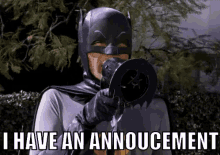 I Have An Bat Announcement GIF - Announcement Batman Adam West GIFs