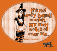 Its Not Easy Being A Witch My Staff Walks All Over Me GIF - Its Not Easy Being A Witch My Staff Walks All Over Me Black Cat GIFs