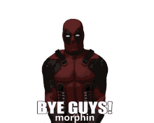 deadpool marvel sticker bye bye guys
