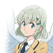 Angel Elizabeta School Form Smiling GIF