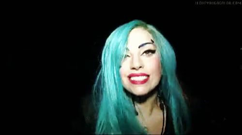Lady Gaga Blue Hair Gifs Tenor