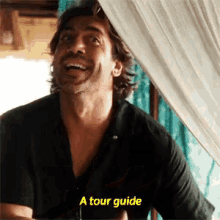 funny tour guide gif