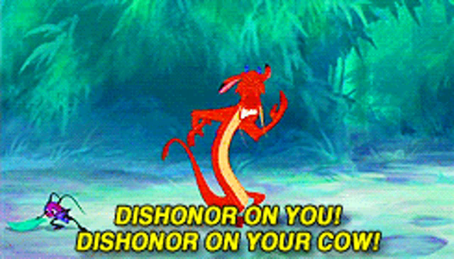 Dishonor on your cow Mulan Inspired Embroidered Patch.