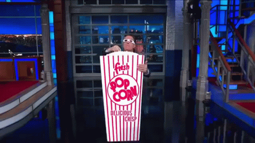 Popcorn Stephen Colbert GIF