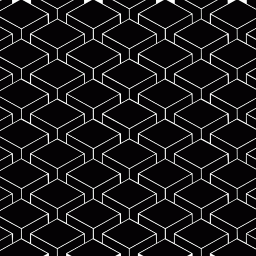 Black and white geometric hexagonal pattern