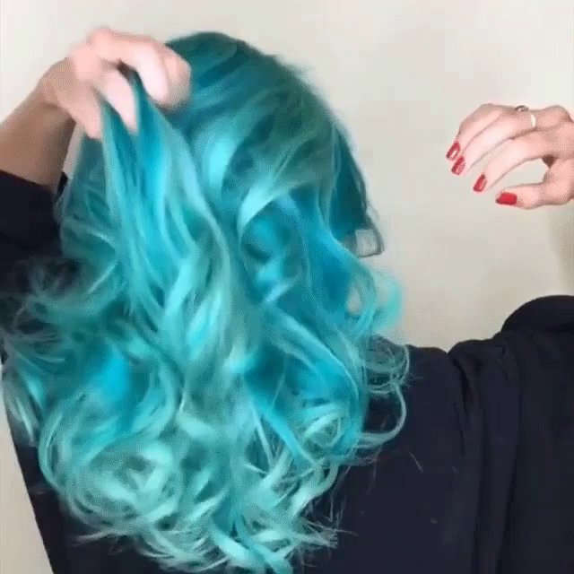 Turquoise Hair GIF Colored Hair Turquoise - Discover & Share