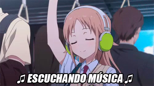 Escuchando Musica Es El Transporte GIF - Escuchando Musica Music Anime -  Discover & Share GIFs
