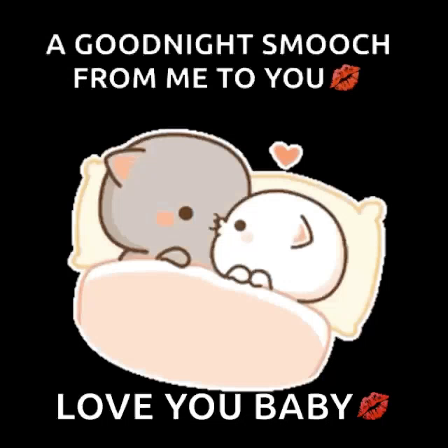 Peach And Goma Cat Good Night Gif Peachandgomacat Goodnight Kiss Discover Share Gifs
