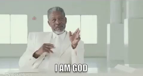 I Am God Gif Brucealmighty Morganfreeman Iamgod Discover