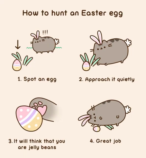 pusheen cat easter