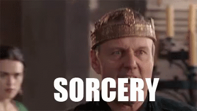 Image result for king uther sorcery gif