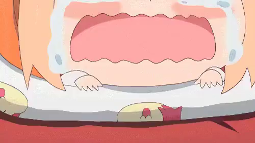 泣く うまるちゃん Gif Umaruchan Roll Crying Discover Share Gifs