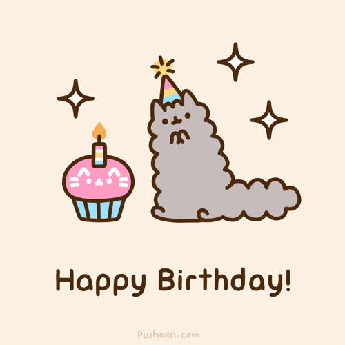 Image result for happy birthday pusheen gif