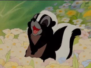 Bambi Flower Skunk Gifs Tenor