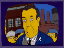 Image result for we're doomed the simpsons gif