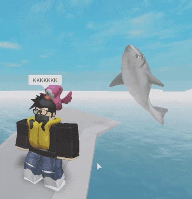 Roblox Jumping Gif Roblox Jumping Shark Discover Share Gifs - shark fin roblox