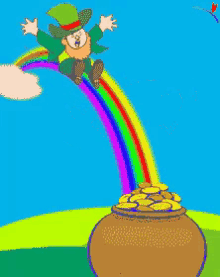 Image result for pot of gold animated gif